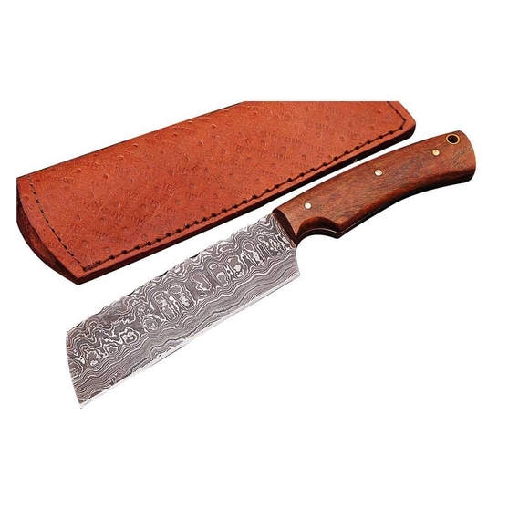 Handmade Steel-Wood Knives Stainless Damascus Kitchen knife With Brown Handle - Picture 1 of 4